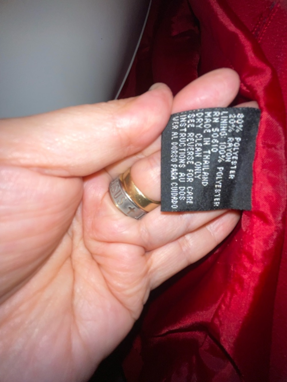 Kasper Red Jacket with Black Collar - Picture 8 of 10